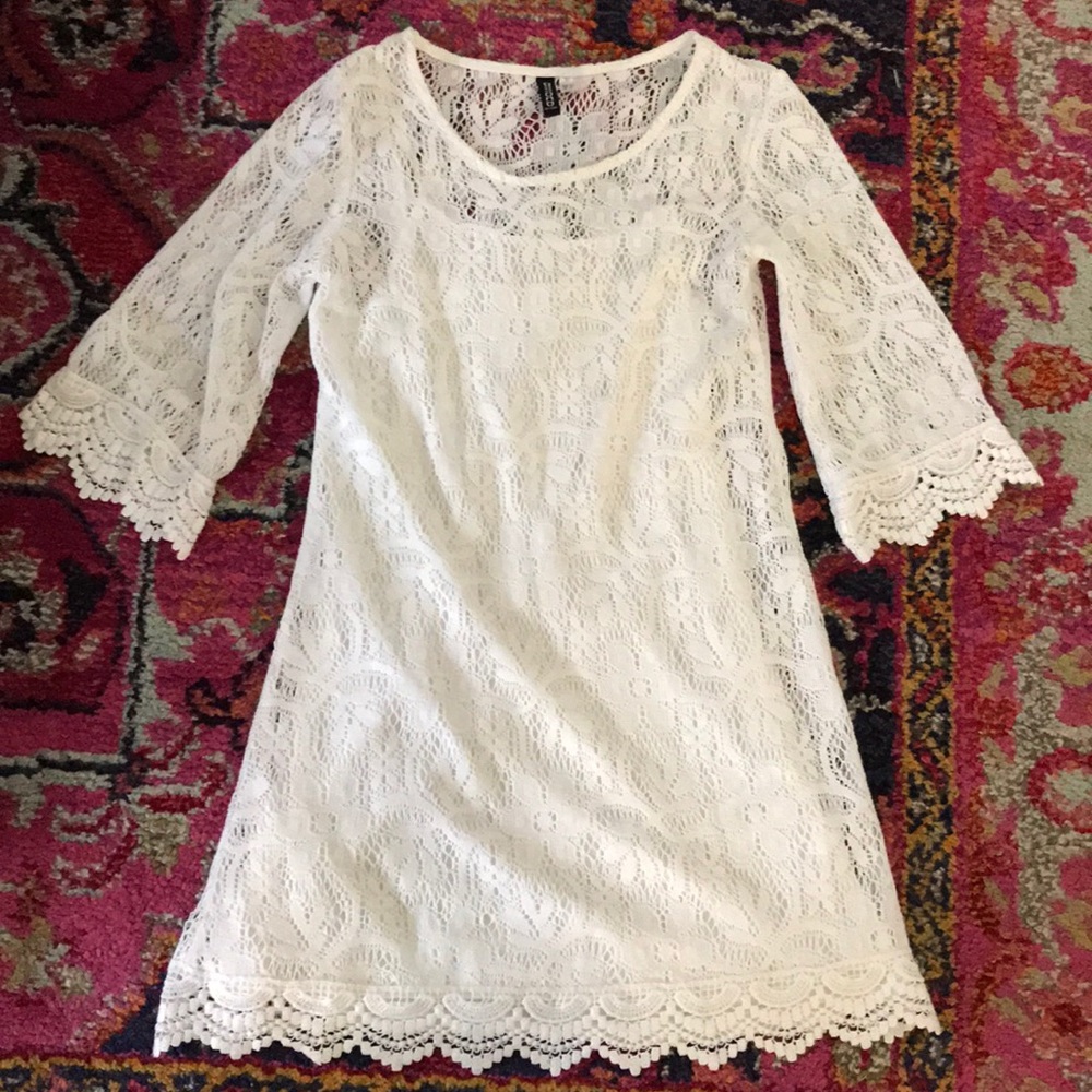 Lacey white dress